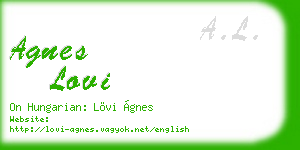 agnes lovi business card